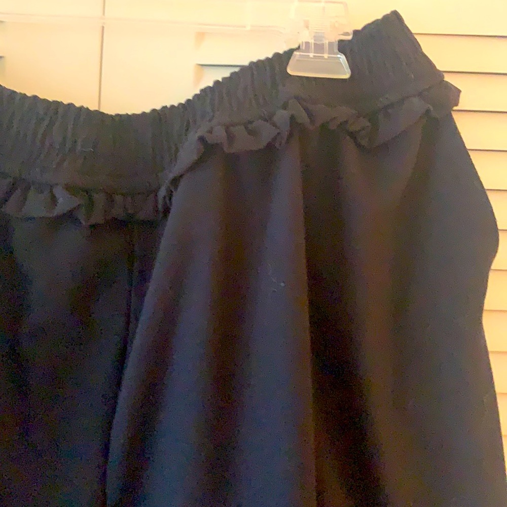 Primark ruffle waist black pants - size 14
